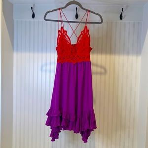 Free People Adella Flowy Crochet Lace Dress